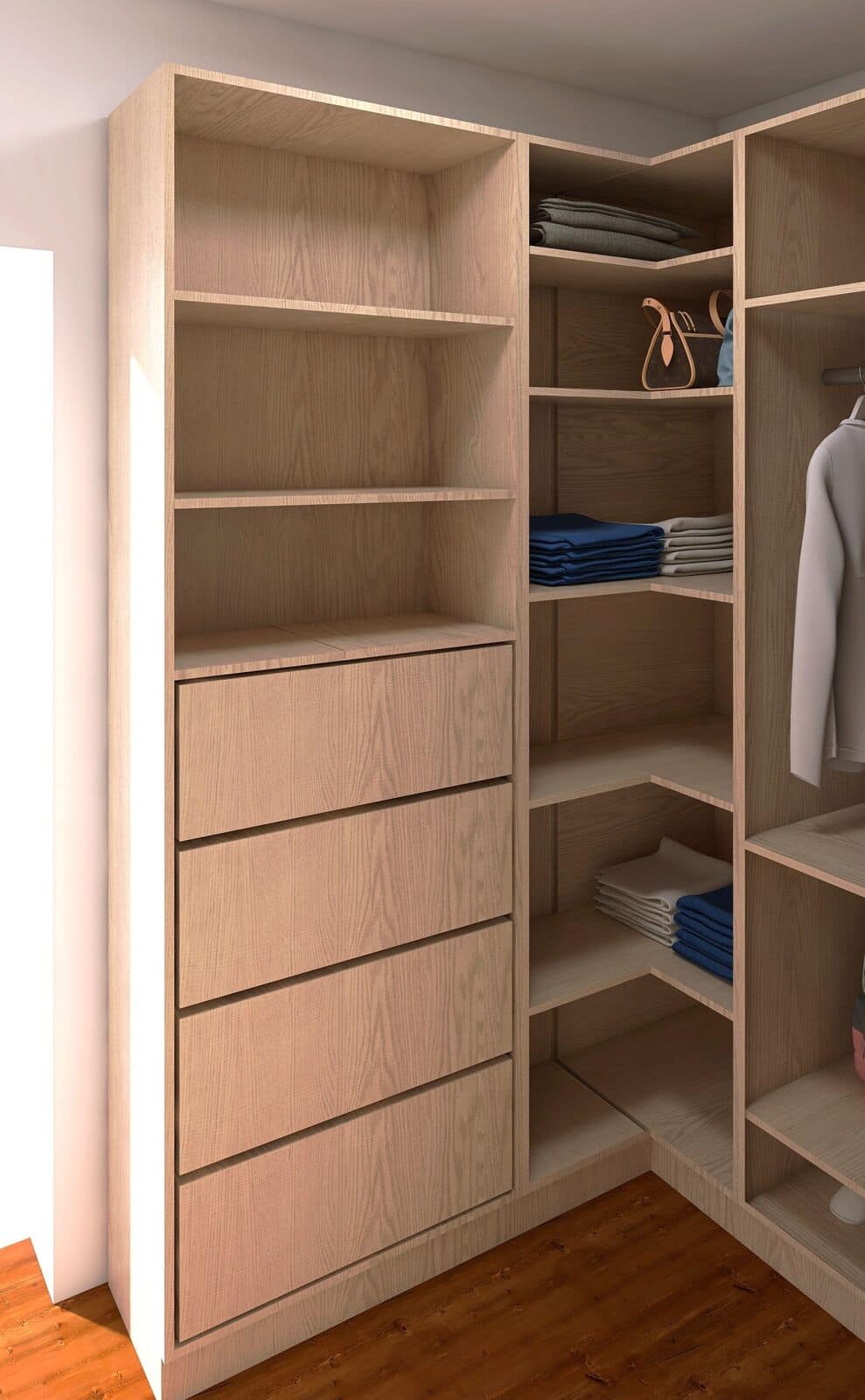 Simulare 3D: Dressing de colț